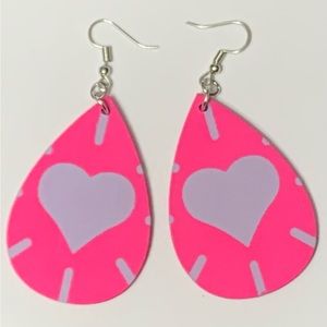 Wooden teardrop earrings
